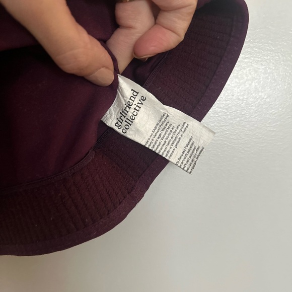 girlfriend collective long line racer back in plum - Picture 4 of 4